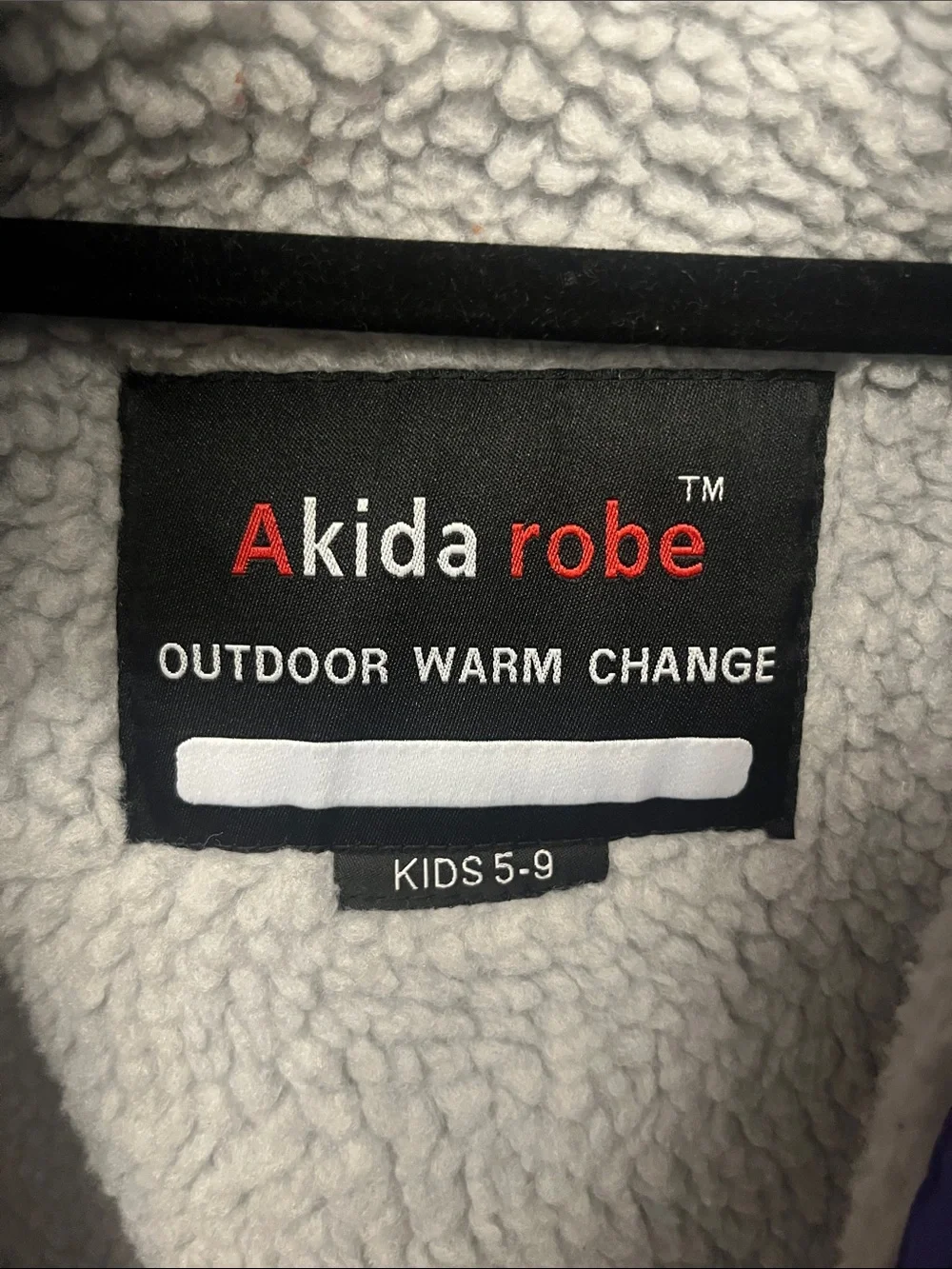 Akida swim robe Purple Waterproof Jacket with Sherpa Lining